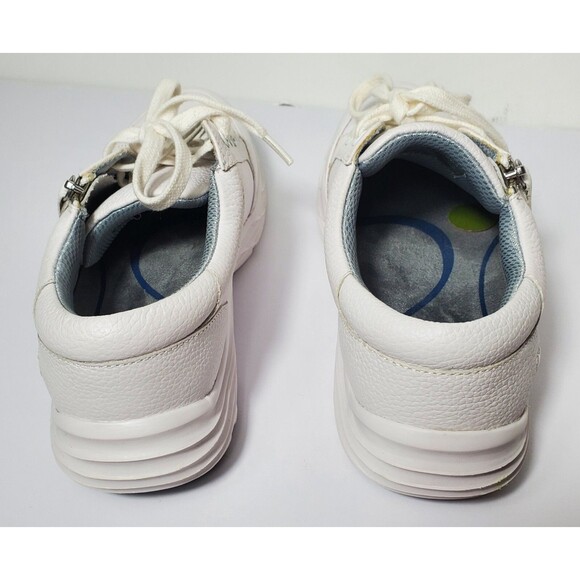 Nurse Mates Vigor Women’s Leather Nursing Shoes 6.5 White Zip Lace-Up Comfort - Picture 9 of 10